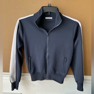 Theo & Spence Blue & White Track Jacket  Size XS Athleisure